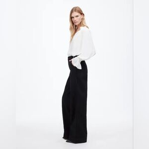 Madewell 26 Superwide-Leg Trouser Jean Black Rinse Wash Rigid 26 NS905